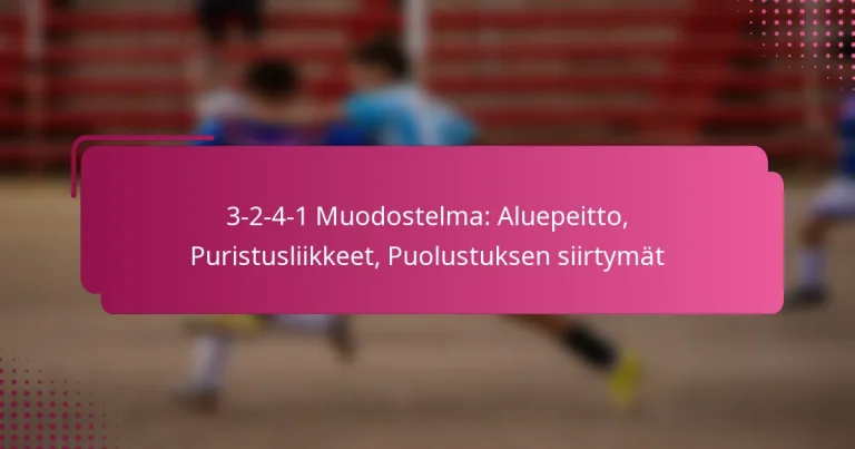 3-2-4-1 Muodostelma: Aluepeitto, Puristusliikkeet, Puolustuksen siirtymät
