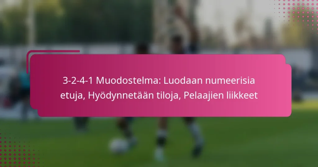 3-2-4-1 Muodostelma: Luodaan numeerisia etuja, Hyödynnetään tiloja, Pelaajien liikkeet