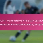 3-2-4-1 Muodostelman Pelaajan Vastuut: Hyökkäystuki, Puolustuskattavuus, Siirtymäpeli