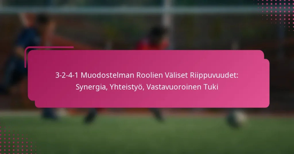 3-2-4-1 Muodostelman Roolien Väliset Riippuvuudet: Synergia, Yhteistyö, Vastavuoroinen Tuki