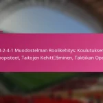 3-2-4-1 Muodostelman Roolikehitys: Koulutuksen Painopisteet, Taitojen Kehittäminen, Taktiikan Opetus