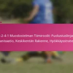 3-2-4-1 Muodostelman Tiimiroolit: Puolustuslinjan Organisaatio, Keskikentän Rakenne, Hyökkäysstrategiat