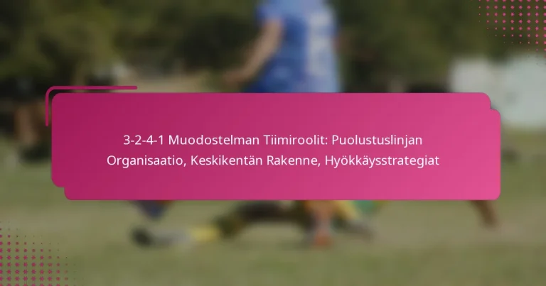 3-2-4-1 Muodostelman Tiimiroolit: Puolustuslinjan Organisaatio, Keskikentän Rakenne, Hyökkäysstrategiat