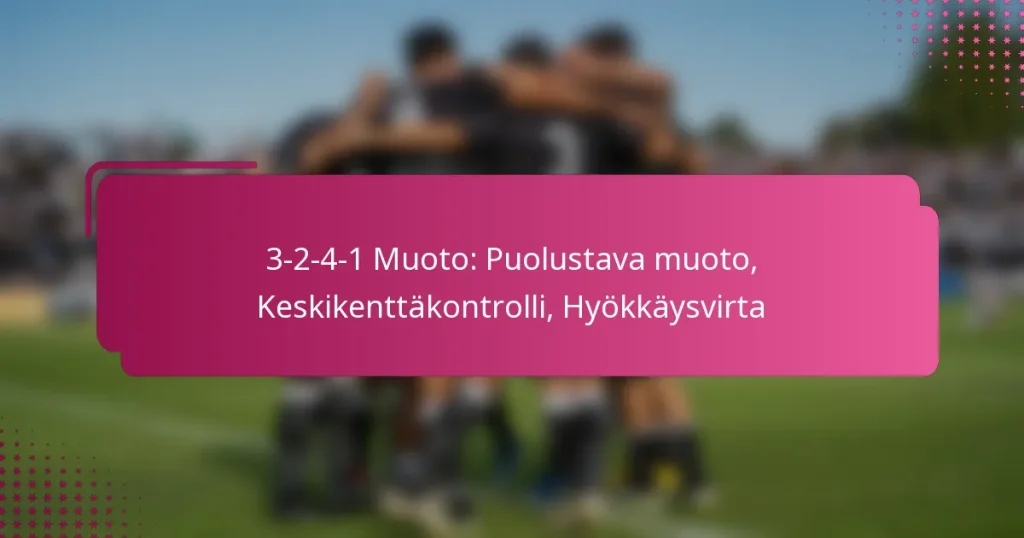 3-2-4-1 Muoto: Puolustava muoto, Keskikenttäkontrolli, Hyökkäysvirta
