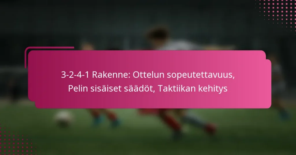 3-2-4-1 Rakenne: Ottelun sopeutettavuus, Pelin sisäiset säädöt, Taktiikan kehitys