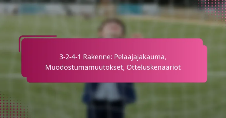 3-2-4-1 Rakenne: Pelaajajakauma, Muodostumamuutokset, Otteluskenaariot