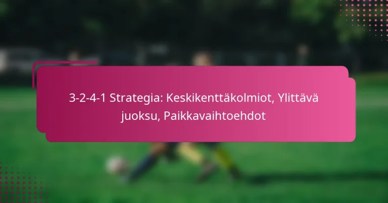 3-2-4-1 Strategia: Keskikenttäkolmiot, Ylittävä juoksu, Paikkavaihtoehdot
