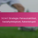 3-2-4-1 Strategia: Painaustaktiikat, Vastahyökkäykset, Rakentelupeli