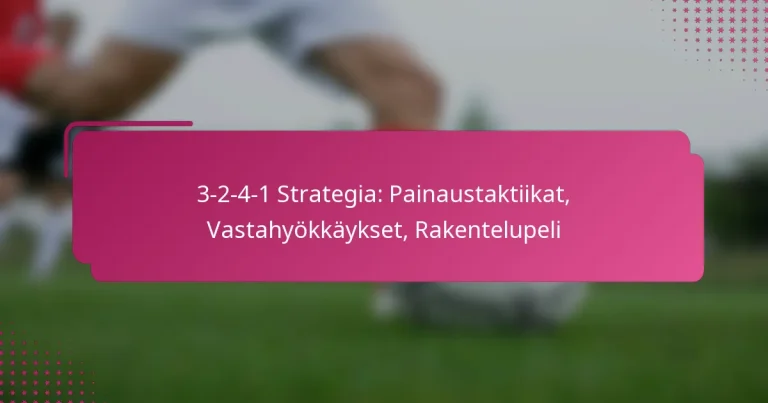 3-2-4-1 Strategia: Painaustaktiikat, Vastahyökkäykset, Rakentelupeli