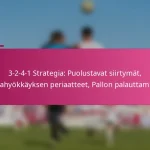 3-2-4-1 Strategia: Puolustavat siirtymät, Vastahyökkäyksen periaatteet, Pallon palauttaminen