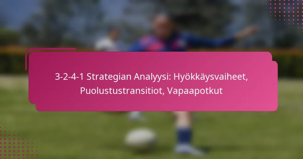 3-2-4-1 Strategian Analyysi: Hyökkäysvaiheet, Puolustustransitiot, Vapaapotkut
