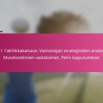 3-2-4-1 Taktiikkakatsaus: Vastustajan strategioiden analysointi, Muodostelmien vastatoimet, Pelin lopputulokset