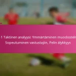 3-2-4-1 Taktinen analyysi: Ymmärtäminen muodostelmista, Sopeutuminen vastustajiin, Pelin älykkyys