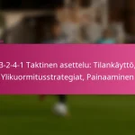 3-2-4-1 Taktinen asettelu: Tilankäyttö, Ylikuormitusstrategiat, Painaaminen