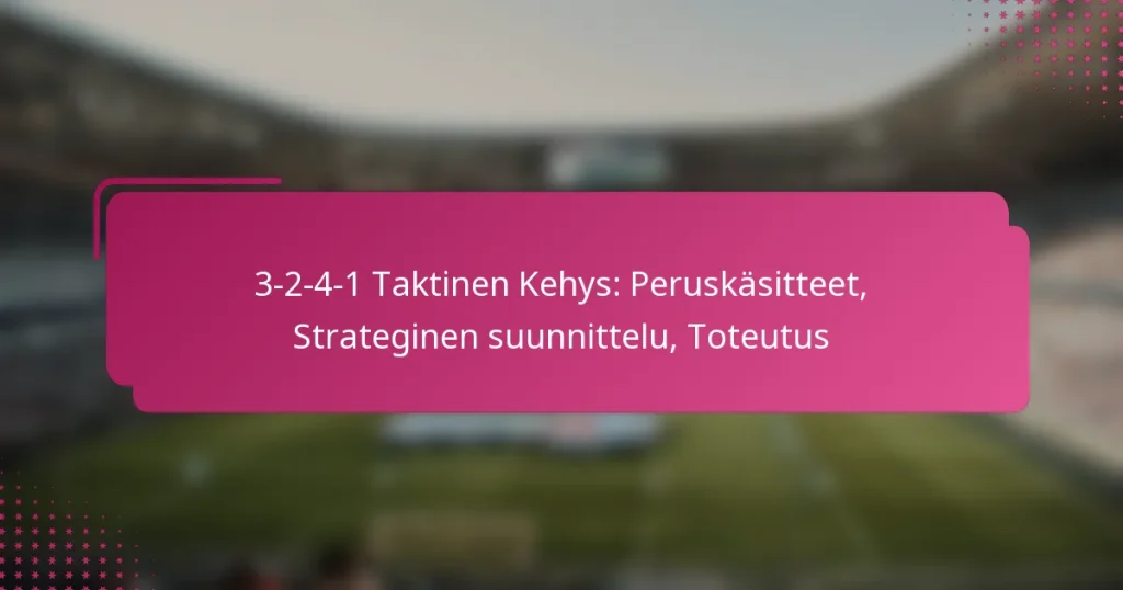 3-2-4-1 Taktinen Kehys: Peruskäsitteet, Strateginen suunnittelu, Toteutus