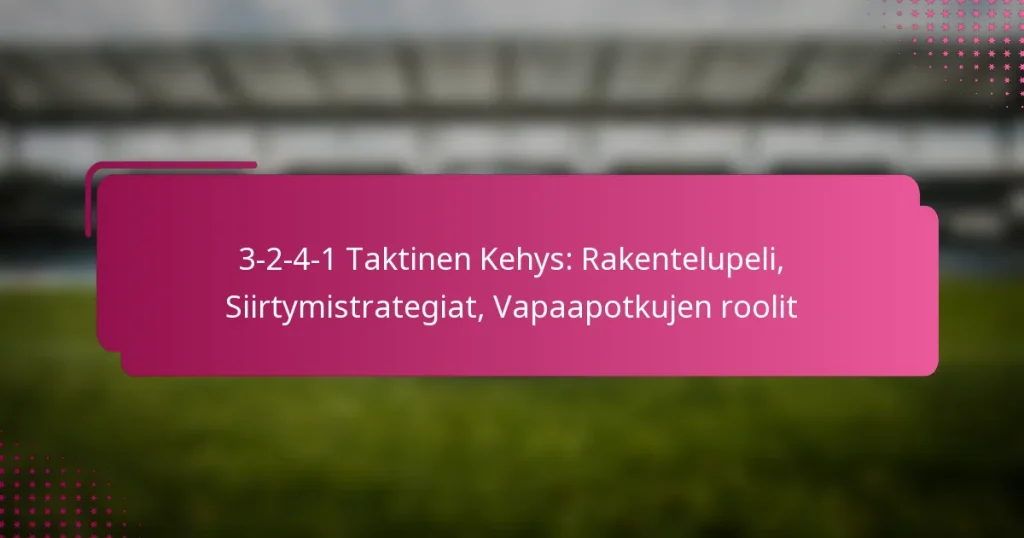 3-2-4-1 Taktinen Kehys: Rakentelupeli, Siirtymistrategiat, Vapaapotkujen roolit