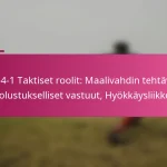 3-2-4-1 Taktiset roolit: Maalivahdin tehtävät, Puolustukselliset vastuut, Hyökkäysliikkeet