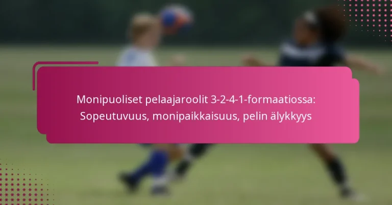 Monipuoliset pelaajaroolit 3-2-4-1-formaatiossa: Sopeutuvuus, monipaikkaisuus, pelin älykkyys