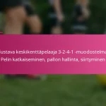 Puolustava keskikenttäpelaaja 3-2-4-1 -muodostelmassa: Pelin katkaiseminen, pallon hallinta, siirtyminen