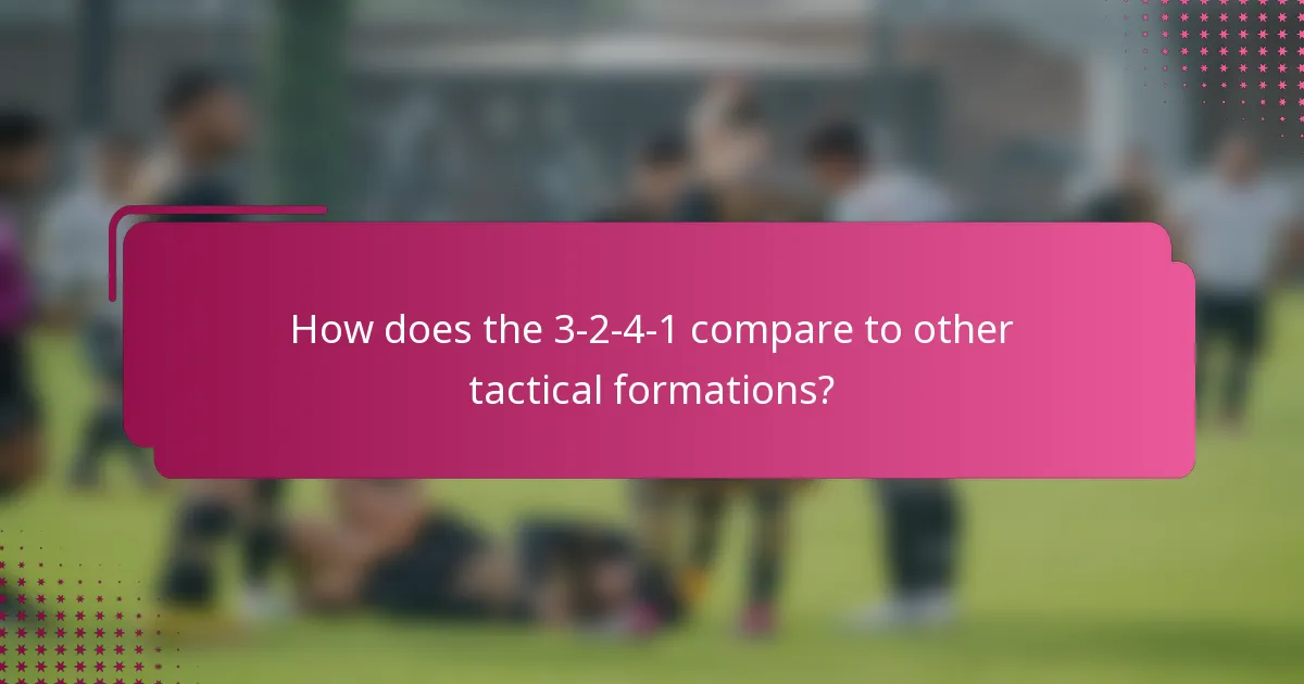 How does the 3-2-4-1 compare to other tactical formations?